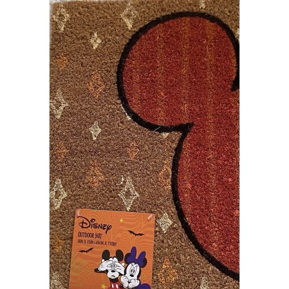 Disney Mickey Mouse Pumpkin Door Mat Rug Coir 18 X‎ 28” Fall Autumn Outdoor NEW